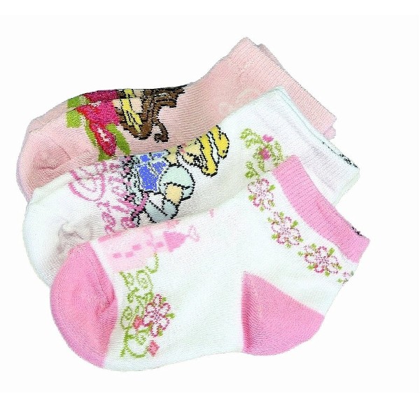  Disney Princess Toddler Girl's 3-Pair Assorted Ankle Socks F8600 
