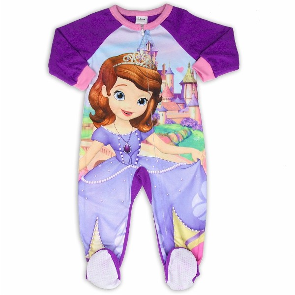  Disney Sofia The First Toddler Girl's Purple Fleece Footed Pajama 