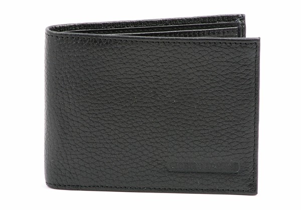  Giorgio Armani Black Leather Wallet w/ 8 Credit Card Slots 