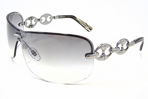  Gucci GG 2772/S 2772S 6LB/29 Ruthenium/Silver Shield Sunglasses 