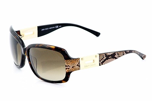  Jimmy Choo Women's Essie/S 0ZQ0 Gold Black Snake Fashion Sunglasses 