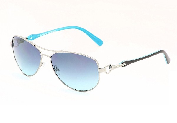  Juicy Couture Women's Deco/s 6LB/TQ Ruthenium/Turquoise Aviator Sunglasses 60mm 