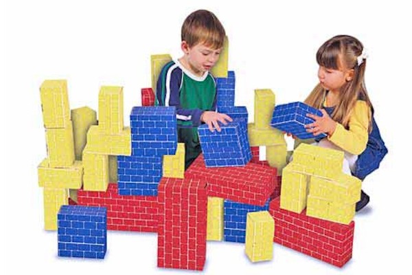  Melissa & Doug 40 Piece Deluxe Jumbo Cardboard Toy Blocks Age 2+ 