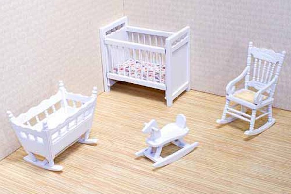 Melissa & Doug Wooden Dollhouse Nursery Furniture Toy Set Age 6+ 