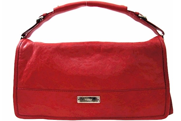  Michele Collins Horizontal Carnet Dark Red Flap Bag Handbag 