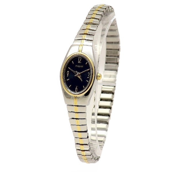  Pulsar Women's Traditional Collection PC3090 Silver/Gold Analog Watch 