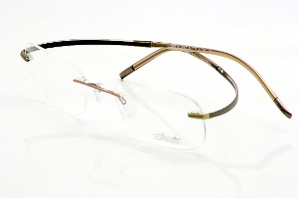  Silhouette Eyeglasses Spx Art Chassis 7690 6055 Black/Brown Optical Frame 