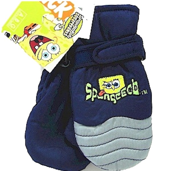  Spongebob Squarepants Toddler Boys Navy Ski Mittens 