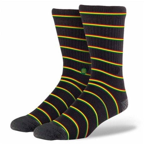  Stance Men's Zion Black Striped Crew Socks 