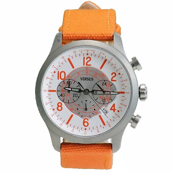  Versus By Versace Soho SGL04 Orange Chronograph Analog Watch 