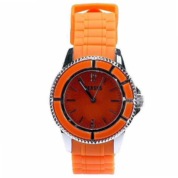  Versus By Versace Tokyo 3C6130 Orange Analog Watch 