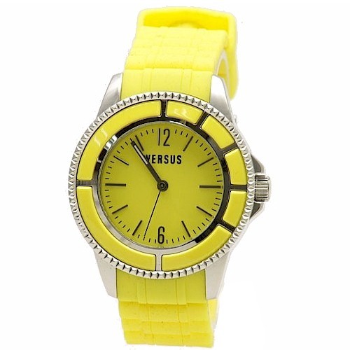  Versus By Versace Tokyo 3C6130 Yellow Analog Watch 
