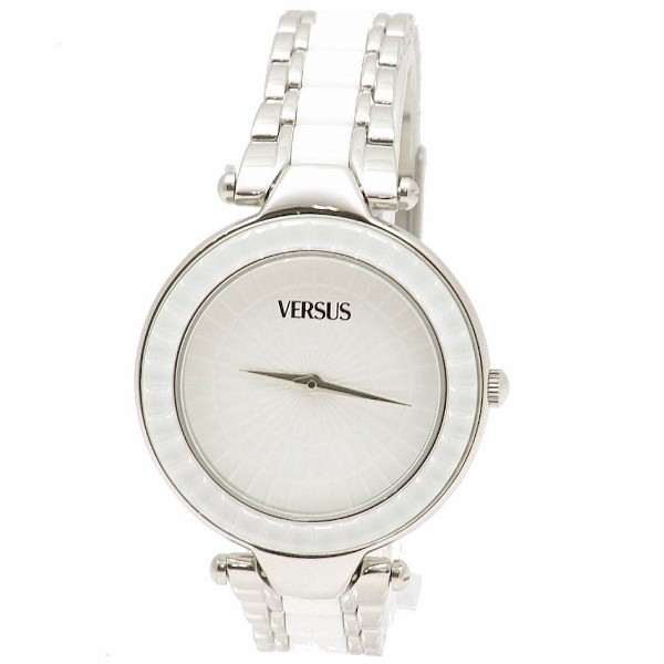  Versus By Versace Womens Sertie 3C7230 Silver/White Steel Analog Watch 