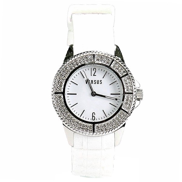  Versus By Versace Women's Tokyo Crystal 3C6370 White Analog Watch 