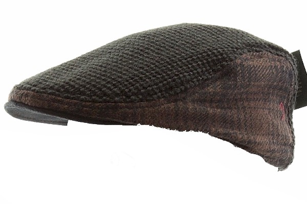  Woolrich Men's Heritage Brown/Black Plaid Knit Shell Ivy Hat 