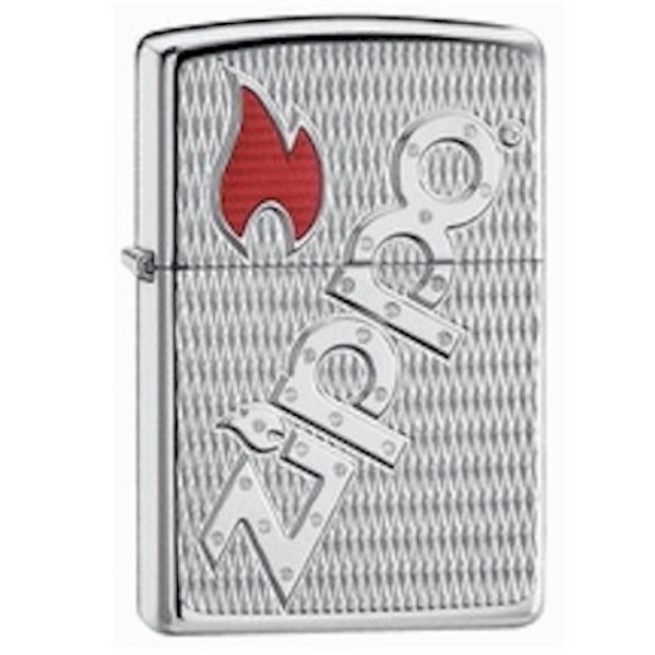  Zippo 20991 Bolted HP Armor Silver Chrome Lighter 