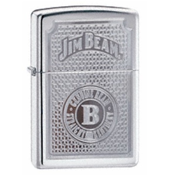  Zippo 21181 Jim Beam High Polish Chrome Genuine Lighter 