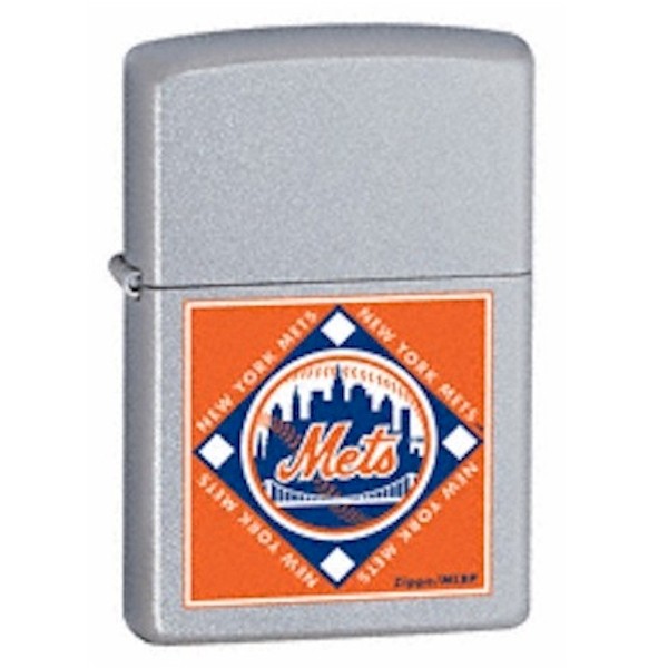  Zippo 22676 MLB New York Mets Satin Silver Lighter 