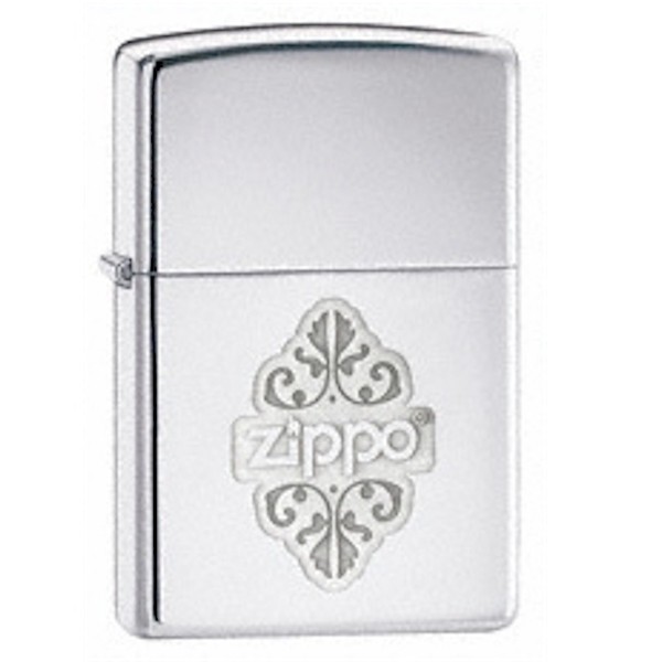  Zippo 24803 Fleur De Lis Filigree Silver Chrome Lighter 