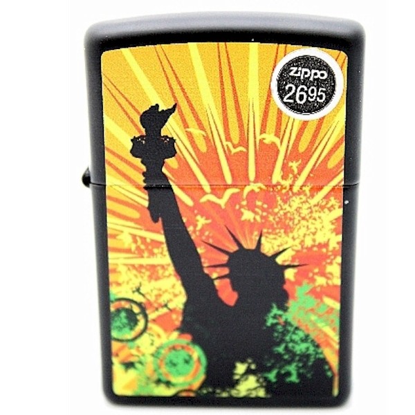  Zippo 24822 Statue Of Liberty Matte Black Lighter 