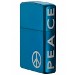 Zippo 21055 Peace Sapphire Blue Chrome Lighter