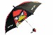 Angry Birds No Laughing Matter Black/Red Molded Handle Umbrella