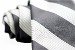 Valentino Men's 100% Silk Grey/White Striped Tie