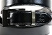 Giorgio Armani Smoke Buckle Reversible Black Leather Belt Adjustable To Size 44