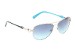 Juicy Couture Women's Deco/s 6LB/TQ Ruthenium/Turquoise Aviator Sunglasses 60mm