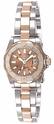  Invicta 7067 Ladies Rose Gold Dial Two Tone Steel Sapphire Lady Diver Watch UPC: