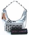  Betsey Johnson Bebop Silver Hobo Handbag Bag