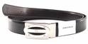 Giorgio Armani Adjustable Reversible Men's Black Leather Belts