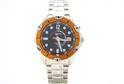  SEIKO SKA411 Kinetic Orange Bezel Black Dial Men's Watch  UPC:029665148537