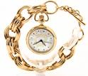  ED HARDY RE-GD Watch Ladies Rebelle Skull & Rose Gold Tone Links  UPC: