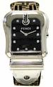Fendi_F381112DF_Ladies_Watch_Diamond_Black_Dial_Embroidered_Zucca_Band upc:733064381142
