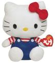 TY Hello Kitty Plush Beanie Baby 6 Inch Toy Blue White 94399