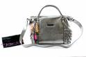 Betsey Johnson Handbag Ruffed Out Large Satchel Black Ladies Bag 147559