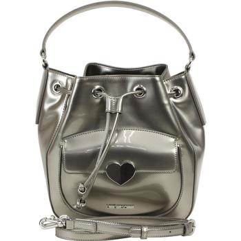  Love Moschino WomenÞs Cut Heart Patent Bucket Handbag 