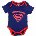  Superman Infant BoyÞs Creeper Hero In Training Navy Bodysuit 