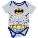  Batman Infant BoyÞs Creeper Uniform Þ Muscles Grey Bodysuit 