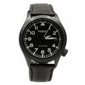  Fossil MenÞs Aeroflite AM4515 Black Leather Analog Watch UPC:796483051478