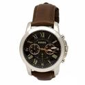  Fossil MenÞs Grant FS4813 Brown Leather Chronograph Analog Watch UPC:796483007390