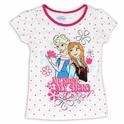  Disney Frozen GirlÞs My Sister My Hero Polka Dot Short Sleeve TÞShirt 