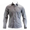  TR Premium TRÞ561 Slim Fit Long Contrast Trim Button Down Dress Shirt 