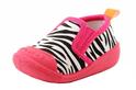  Skidders Infant Toddler Skidproof Pink Zebra Gripper Slippers Shoes 