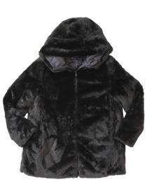  Save The Duck Fury FauxÞFur Coat WomenÞs Hooded Reversible 