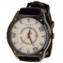  Nine2Five MenÞs Preciseness APRS08NGBL Black Þ White Round Analog Watch UPC:506194716886