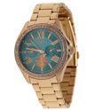  Nine2Five WomenÞs Trinity ATRY08RGAZ Rose GoldÞBlueÞCrystal Round Analog Watch UPC:506194717074