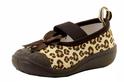  Skidders Infant Toddler GirlÞs Brown Leopard Print Canvas Mary Janes Shoes 