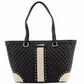  Love Moschino WomenÞs Quilted Þ Studded Tote Handbag 